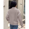 image:imageANRABESS Sweaters for Women Quarter Zip Pullover Collared 2026 Fall OutfitsGrey Khaki