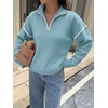 image:imageANRABESS Sweaters for Women Quarter Zip Pullover Collared 2026 Fall OutfitsLight Blue
