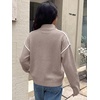 image:imageANRABESS Sweaters for Women Quarter Zip Pullover Collared 2026 Fall OutfitsLight Khkai