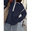 image:imageANRABESS Sweaters for Women Quarter Zip Pullover Collared 2026 Fall OutfitsNavy Blue
