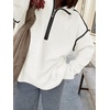 image:imageANRABESS Sweaters for Women Quarter Zip Pullover Collared 2026 Fall OutfitsWhite