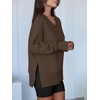 image:imageANRABESS Sweatshirt for Women Fall Oversized Fleece PulloverCoffee