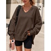 image:imageANRABESS Sweatshirt for Women Fall Oversized Fleece PulloverCoffee