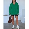 image:imageANRABESS Sweatshirt for Women Fall Oversized Fleece PulloverGreen
