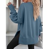 image:imageANRABESS Sweatshirt for Women Fall Oversized Fleece PulloverGrey Blue