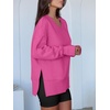 image:imageANRABESS Sweatshirt for Women Fall Oversized Fleece PulloverHot Pink