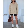 image:imageANRABESS Sweatshirt for Women Fall Oversized Fleece PulloverLight Khaki