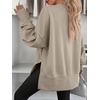 image:imageANRABESS Sweatshirt for Women Fall Oversized Fleece PulloverLight Khaki