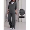 image:imageANRABESS Two Piece Sets for Women Half Zip SweatsuitsDark GrayM