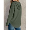 image:imageANRABESS Waffle Knit Hoodies for Women Lightweight SweatshirtArmy Green