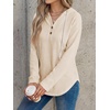 image:imageANRABESS Waffle Knit Hoodies for Women Lightweight SweatshirtBeige