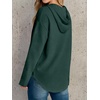 image:imageANRABESS Waffle Knit Hoodies for Women Lightweight SweatshirtDeep Green