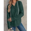 image:imageANRABESS Waffle Knit Hoodies for Women Lightweight SweatshirtDeep Green