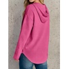 image:imageANRABESS Waffle Knit Hoodies for Women Lightweight SweatshirtHot Pink