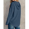 image:imageANRABESS Waffle Knit Hoodies for Women Lightweight SweatshirtNavy Blue