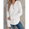 image:imageANRABESS Waffle Knit Hoodies for Women Lightweight SweatshirtWhite