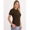 image:imageANRABESS Womens 100 Wool Short Sleeve SweaterBrown
