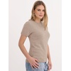 image:imageANRABESS Womens 100 Wool Short Sleeve SweaterKhaki
