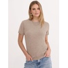 image:imageANRABESS Womens 100 Wool Short Sleeve SweaterKhaki