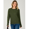image:imageANRABESS Womens Fall Long Sleeve Argyle Knit SweatersArmy Green