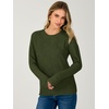 image:imageANRABESS Womens Fall Long Sleeve Argyle Knit SweatersArmy Green