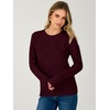 image:imageANRABESS Womens Fall Long Sleeve Argyle Knit SweatersDark Red