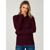 image:imageANRABESS Womens Fall Long Sleeve Argyle Knit SweatersDark Red