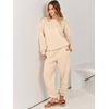 image:imageANRABESS Womens Lounge Set Sweatsuits for Women Fall 2 Piece Jogger PantsBeige