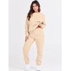 image:imageANRABESS Womens Lounge Set Sweatsuits for Women Fall 2 Piece Jogger PantsBeige
