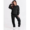 image:imageANRABESS Womens Lounge Set Sweatsuits for Women Fall 2 Piece Jogger PantsBlack