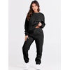 image:imageANRABESS Womens Lounge Set Sweatsuits for Women Fall 2 Piece Jogger PantsBlack