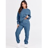 image:imageANRABESS Womens Lounge Set Sweatsuits for Women Fall 2 Piece Jogger PantsBlue