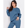image:imageANRABESS Womens Lounge Set Sweatsuits for Women Fall 2 Piece Jogger PantsBlue