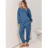 image:imageANRABESS Womens Lounge Set Sweatsuits for Women Fall 2 Piece Jogger PantsBlue