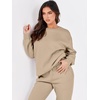 image:imageANRABESS Womens Lounge Set Sweatsuits for Women Fall 2 Piece Jogger PantsBrown