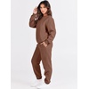 image:imageANRABESS Womens Lounge Set Sweatsuits for Women Fall 2 Piece Jogger PantsCoffee
