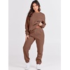 image:imageANRABESS Womens Lounge Set Sweatsuits for Women Fall 2 Piece Jogger PantsCoffee