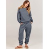 image:imageANRABESS Womens Lounge Set Sweatsuits for Women Fall 2 Piece Jogger PantsDark Grey