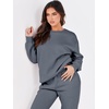 image:imageANRABESS Womens Lounge Set Sweatsuits for Women Fall 2 Piece Jogger PantsDark Grey