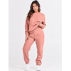 image:imageANRABESS Womens Lounge Set Sweatsuits for Women Fall 2 Piece Jogger PantsDark Pink