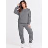 image:imageANRABESS Womens Lounge Set Sweatsuits for Women Fall 2 Piece Jogger PantsDeep Grey