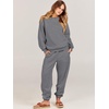 image:imageANRABESS Womens Lounge Set Sweatsuits for Women Fall 2 Piece Jogger PantsDeep Grey