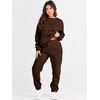 image:imageANRABESS Womens Lounge Set Sweatsuits for Women Fall 2 Piece Jogger PantsDrek Coffee