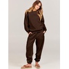 image:imageANRABESS Womens Lounge Set Sweatsuits for Women Fall 2 Piece Jogger PantsDrek Coffee