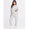 image:imageANRABESS Womens Lounge Set Sweatsuits for Women Fall 2 Piece Jogger PantsGrey