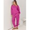 image:imageANRABESS Womens Lounge Set Sweatsuits for Women Fall 2 Piece Jogger PantsHot Pink