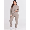 image:imageANRABESS Womens Lounge Set Sweatsuits for Women Fall 2 Piece Jogger PantsLight Khaki