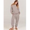 image:imageANRABESS Womens Lounge Set Sweatsuits for Women Fall 2 Piece Jogger PantsLight Khaki