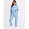 image:imageANRABESS Womens Lounge Set Sweatsuits for Women Fall 2 Piece Jogger PantsSky