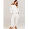 image:imageANRABESS Womens Lounge Set Sweatsuits for Women Fall 2 Piece Jogger PantsWhite